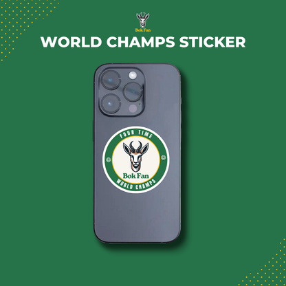 Bok Fan World Champs Sticker